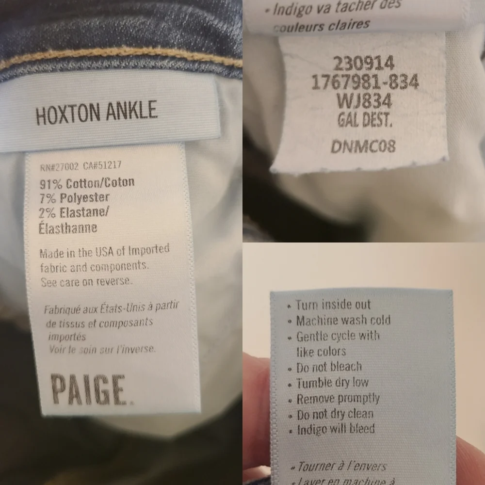 PAIGE Hoxton Ankle Distressed Cropped Skinny Jeans